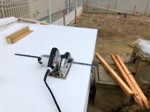 廿日市に建つ高性能注文住宅　基礎外断熱材