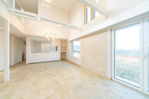 広島で最上級の快適性　こころパッシブハウス　広々リビング